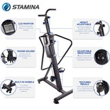 Stamina Products Cardio Climber Home Workout Fitness Exercise Machine with Smart Coaching, LCD Monitor, And Wheels for Easy Storage