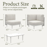 LayinSun 9 Pieces Patio Furniture Set with Coffee Table
