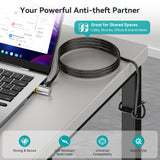 Laptop Lock, Tablet Lock Security Cable w/ 2 Keys & Adhesive Anchor Plates