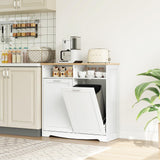 Double Tilt Out Trash Can Cabinet, 20 Gallon Kitchen Trash Bin Cabinet