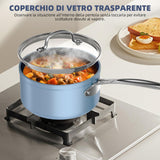 Nuwave Duralon Ceramic 12-Piece Cookware in Blue, PFAS Free