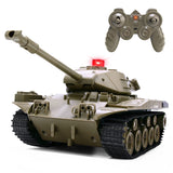 BEAURE Remote Control Tank for Kids, M41A3 American Army Battle Programmable RC Tanks with Lights & Realistic Sounds, RC Military All Terrain Off-Road Vehicles, Great Gift Tank Toy for Boys