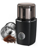 CEVING Hands-Free Blade Coffee Grinder, Cordless Coffee Mill with 5-30S Adjustable Grinding, Triple-Lock Safety & 1500mAh Rechargeable Battery with Removable Bowl, Portable for Camping, Travel, etc.
