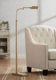 Possini Euro Design Design Keegan Traditional Farmhouse Swing Arm Pharmacy Floor Lamp 54 1/4" Tall Warm Gold Adjustable Metal Shade Decor for Living Room Reading House Bedroom Home Office House