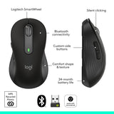 Wireless Mouse - for Small to Medium Sized Hands, 2-Year Battery, Silent Clicks, Customizable Side Buttons