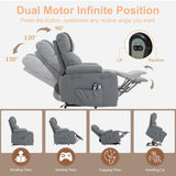 BRTHORY Leather Power Lift Recliner Chair for Elderly, with Massage & Heat