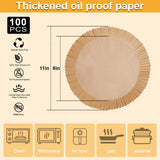 Heavy Duty Air Fryer Liners 8 Inch Round, Disposable Food Grade Parchment Paper 40 GSM, 100 Count Non-Stick Oil & Water Resistant, Fits 5-8QT for Oven Microwave Baking Roasting