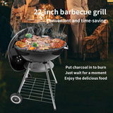 gzcmxh Charcoal Grill - portable BBQ Grill with adjustable air vent, wheels, hanlde - Charcoal Kettle Grill for outdoor, camping, backyard, picnics, party parties