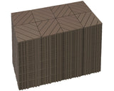Mapleyard 432 PCS Plastic Interlocking Deck Patio Tiles, Brown, Diagonal