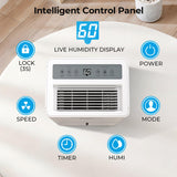 1500 Sq.ft Dehumidifier for Basement, SEAVON 21 Pint Dehumidifiers with Drain Hose for Home Large Room Bedroom Bathroom, Powerful Moisture Removal, Smart Humidity Control & Display, 24H Timer, 3 Mode