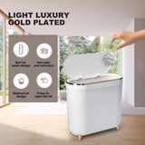 Supteron Bathroom Trash Can with Lid 3.2 Gallon Narrow Trash Can Small Plastic Trash Bin