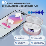 Fhumsh Wireless Earbuds, Bluetooth 5.4 Headphones HiFi Stereo/Crystal Clear