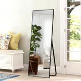 Wall Mirror Full Length Full Body Mirror Bedroom Dressing Mirror (Black, 43" x 16") KIAYACI