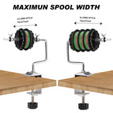 linguang Fishing Portable Table Mount Line Spooler for Fising Spinning and Baitcasting Reels Adding Line，Fishing Line Spool Holder with Calmp and Tensioner -Winder & Spooling Accessories-B