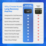 Nuvio Long Recovery Pod Pro - 120 Gallon Ice Bath Cold Plunge Tub