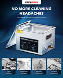 Ultrasonic Cleaner with Knob, Total 760W Professional Industrial Auto Cleaning Machine CREWORKS