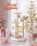 Jewelry Holder, Jewelry Organizer, 4 Independent Zones, Jewelry Display Stand with Metal Frame SONGMICS