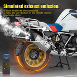 Zerbrikdxy RC Motorcycle Model for Adult, 1/6 Scale R1250GS Dynamic Motorbike Display with Ignition Sound, LED Lights & Spray Effect, Mechanical Model for Collectors Enthusiasts (White)
