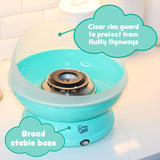 Cotton Candy Express BB1000-S Cotton Candy Machine, with 5-11oz. Jars of Cherry, Grape, Blue Raspberry, Orange, Pink Vanilla Floss Sugar & 50 Paper Cones Easy to Use and Clean