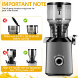 Cold Press Juicer with 5.8" Extra Wide Feed Chute - Slow Masticating Juicer Machine for Whole Fruits & Vegetables - High Juice Yield, Self Feeding, Easy to Clean & Assemble