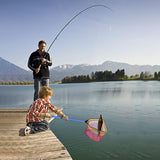 Kids Fishing Net, Telescoping Bait Net, Minnow Net, Butterfly Net - 11.4" Net Depth, Handle Extends to 30" for Easy Catch and Release (Blue-1pack)