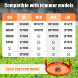 Replacement Spool for Black+Decker 12 Pack Trimmer String 0.065" AF-100 Autofeed Replacement Spools(12 Spool+4 Caps)