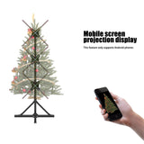 3D Splicing Holographic Display Fan 22'' 3 Pcs with Stand Set 3D Hologram Fan Led Projector Christmas Tree