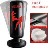 Freestanding Punching Bag for Adults, Kick Boxing Bag with Stand for Adults, Blow up Punching Bag for Kids 12-14 ULLIKI