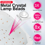 MEKK Cordless UV LED Nail Lamp, 54W UV Light for Gel Nails with Hand-Friendly Red Light, Auto Sensor Professional Flash Cure Lamp with Rotatable LCD Display for Salon and Home, Checkered Design, White