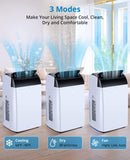 12000 BTU Portable Air Conditioners with Remote Control, 3-in-1 Free Standing Cooling AC Unit with Fan & Dehumidifier, Cools Room up to 550 sq.ft, Smart/Sleep Mode