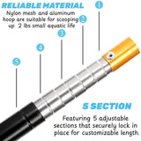 Goaste 3 Pack Kids Fishing Net, Telescopic Lightweight Landing Net, Bug Insect Catching Net with Stainless Steel Pole Handle for Kids Outdoor Playing, Extendable from 26 inch to 67.5 inch