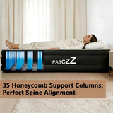 PABCZZ air Mattress Queen with Built in Pump – 18-Inch Thickened Inflatable Mattress for Easy Travel, Supports Up to 650 Pounds（Black）