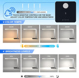 Hengsense4-PackAluminumLEDDeskLampwithCharging,15WTableLamp