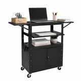 EliteEdge AV Cart with Wheels and Power, AV Cart with Wheels, Computer Cart