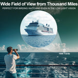 15x56 Binoculars for Adults High Powered - Aurosports HD Large View Binoculars with Clear Low Light Vision - Lightweight Easy Focus Binoculars Bird Watching Hunting Hiking Cruise Travel - Green Aurosports