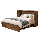 LUXOAK Full Murphy Cabinet Bed with with Storage & Charging Station