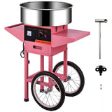 Commercial Cotton Candy Machine, Professional Candy Floss Maker, for Home, Kids Birthday, Family Party (Pink, With Cart)