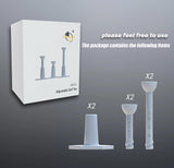 Hotenfes Adjustable Unbreakable Golf Tee, Rubber Golf Tees for Mats, Driving Range Tee（2 Pack Blue+2 high Struts）