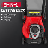 PowerSmart 21" Self-Propelled Lawn Mower with 140cc Briggs & Stratton Engine - Heavy-Duty Steel Deck