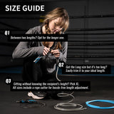 Hererope Weighted Jump Rope for Men & Women, 1/6lb, 1/4lb, 1/2lb Interchangeable Weighted Jump Rope Set with Precision Ball-Bearing, Anti-Slip Leather Grip - Jump Ropes for Fitness, Speed Training, Endurance Building & Total Body Workout (Dark Black, 9'1"
