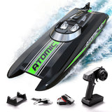volantexrc Remote Control Boats for Pools and Lakes 20+MPH AtomicXS High Speed RC Boat for Adults Toy Boat Gifts with 2 Batteries & Reverse Function (795-5 Black)