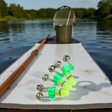 GOUDOGEDC 3Pcs LED Fishing Alarms with Twin Bells - Night Light Bite Indicators for Rod Tips and Multi-Environment Angling Accessories