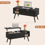 ALINE FURNITURE Black Lift Top Coffee Table, 40" Lift Up Coffee Tables