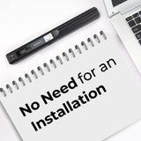 Portable Scanner, Photo Scanner for A4 Documents Pictures Pages Texts in 900 Dpi, Flat Scanning, Include 16G SD Card MUNBYN