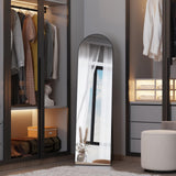 ZHUNFA Full Length Mirror,58" x16,3 in 1Full Length Mirror can Wall Mounted,Standing or Leaning,Full Body Mirrors with Aluminum Alloy Frame,Home Black