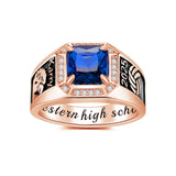 Oseew 2027 Men Custom Graduation Class Ring (Rose Gold)