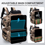 Goture Fishing Backpack, 900D Water-Resistant Tackle Backpack with Rod Holders, Hard Sunglasses Case, 45L Large Storage Gear Tackle Bag with Rain Cover, Bottle Holder for Travel Camping Hiking