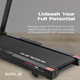 Sole Treadmill F63, Foldable Treadmills for Home Use, Bluetooth, Wide Speed Range, Treadmill Foldable, Treadmills with Incline, Home Exercise Treadmill (Sole F63)