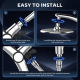 Shower Head with filtered Handheld High Pressure daul Shower Heads with Handheld Spray Combo and 10 Sprays Handheld Shower Head Detachable Shower head Built-in Magnetic Docking and Power Jets Chrome