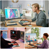 Laokiiy Ergonomic Mouse Pad Wrist Rest, 2 in 1 Keyboard Pad for Office